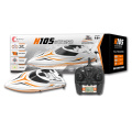 H105 long range RC boat model with brush motor toy 180 degree flip high speedboat with 150m remote control (LED Screen)